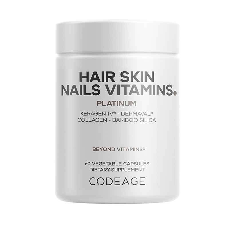 Hair Skin Nails Vitamins Platinum - 60 Caps, 60 Capsules, by Codeage