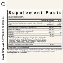 Hair Skin Nails Vitamins Platinum - 60 Caps, 60 Capsules, by Codeage, image #2