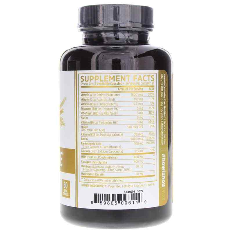 Hairfluence Premium Hair Growth Formula Capsules, by Zhou Nutrition, image #2