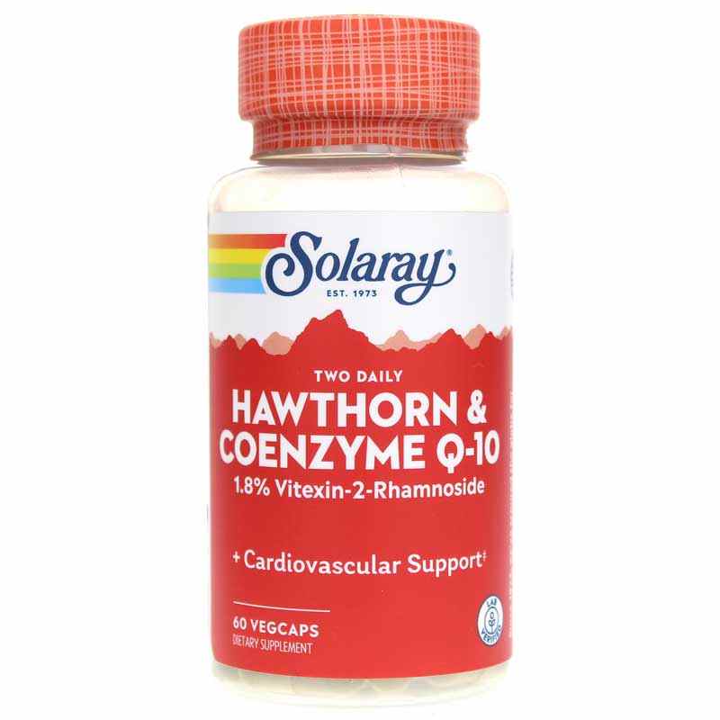 Hawthorn & Coenzyme Q-10, 60 Veg Capsules, Solaray, by Solaray