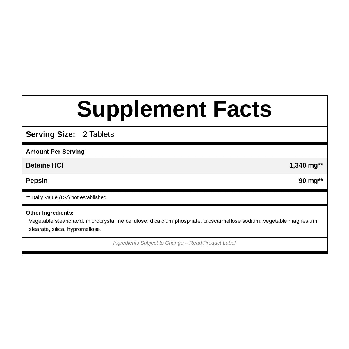 HCl Support, by NutriDyn