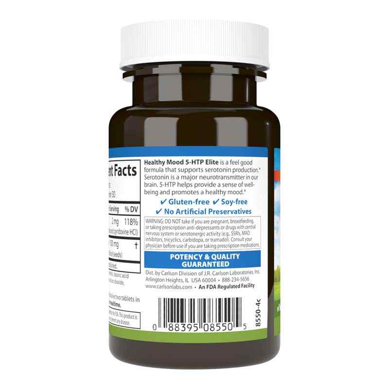 Healthy Mood 5 HTP Elite, 60 Tablets, by Carlson Labs, image #3