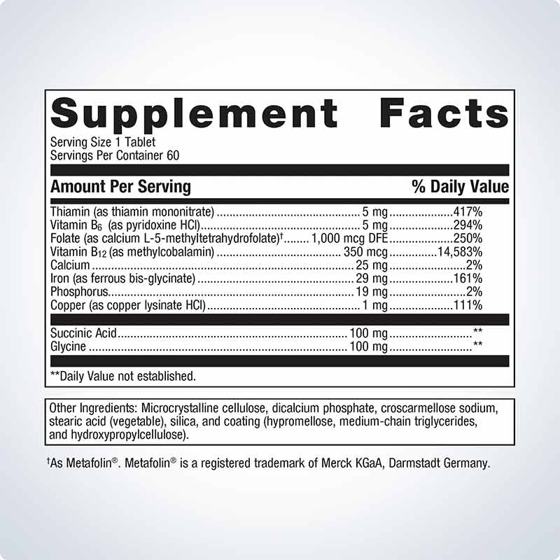 Hemagenics, 60 Tablets, by Metagenics, image #2