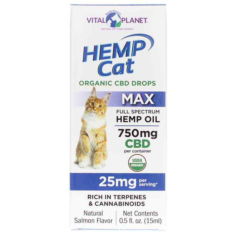 HEMP Cat Organic CBD Drops 25 Mg, by Vital Planet