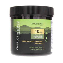 Hemp Extract-Infused Gummies Calm Lemon Lime Flavor, 30 Gummies, by Charlottes Web