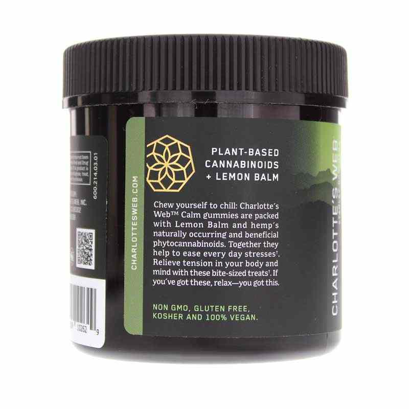 Hemp Extract-Infused Gummies Calm Lemon Lime Flavor, 30 Gummies, by Charlottes Web, image #3