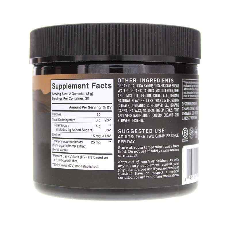 Hemp Extract Infused Gummies Daily Wellness 25 Mg, 60 Gummies, by Charlottes Web, image #2