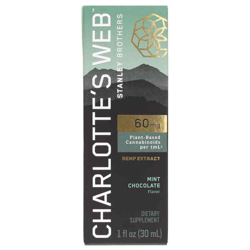 Hemp Extract Oil 60 Mg, Chocolate Mint, 1 Oz, by Charlottes Web