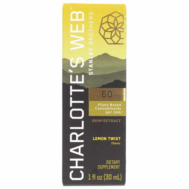 Hemp Extract Oil 60 Mg, Lemon Twist, 1 Oz, by Charlottes Web