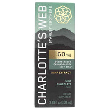 Hemp Extract Oil 60 Mg, Mint Chocolate, 3.38 Oz, by Charlottes Web