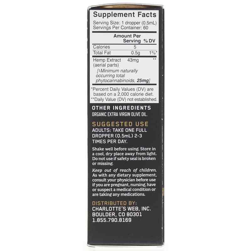 Hemp Extract Original Formula 50 Mg, Olive Oil, 1 Oz, by Charlottes Web, image #2