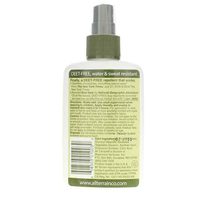 Herbal Armor Natural Insect Repellent Spray, 4 Oz, by All Terrain, image #2
