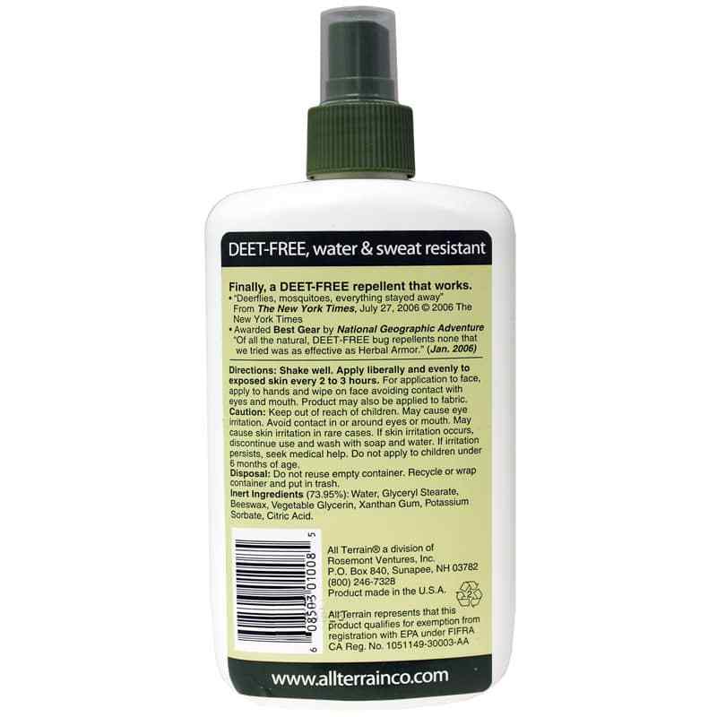 Herbal Armor Natural Insect Repellent Spray, 8 Oz, by All Terrain, image #2