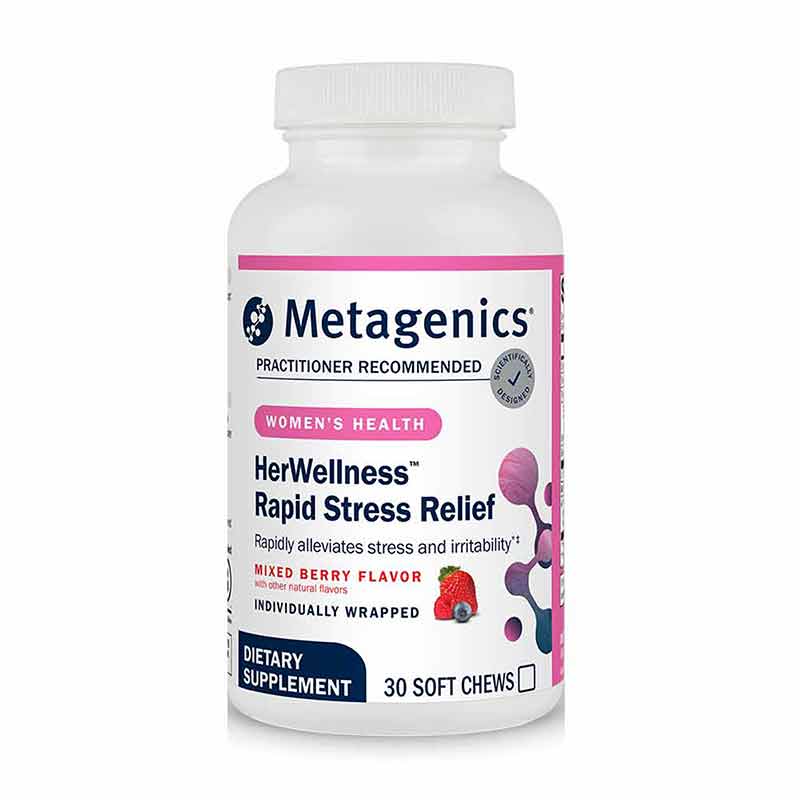 HerWellness Rapid Stress Relief, 30 Chews, by Metagenics