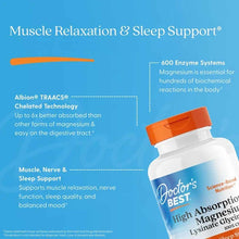 Doctor's Best High Absorption Chelated Magnesium supplement bottle with orange cap on blue background with product informatio