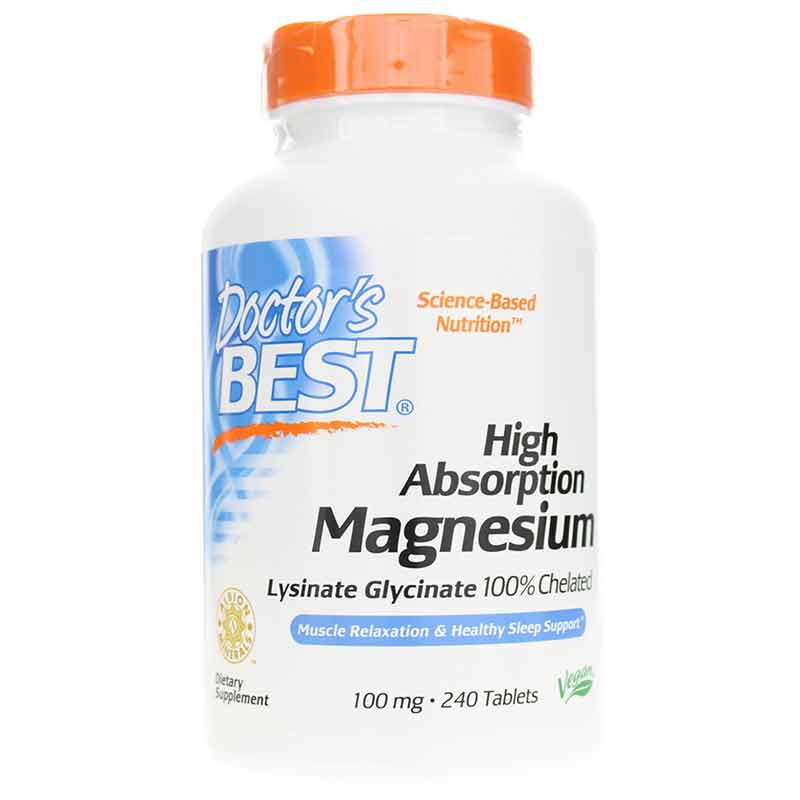 High Absorption Chelated Magnesium, 240 Tablets, by Doctors Best