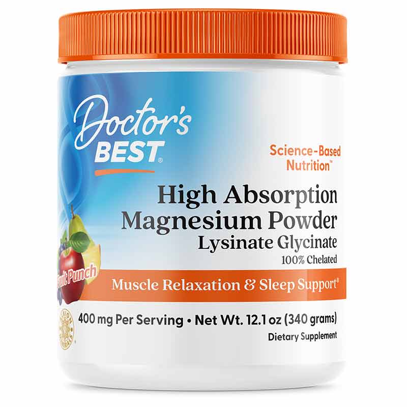 High Absorption Magnesium Powder, Fruit Punch, by Doctors Best