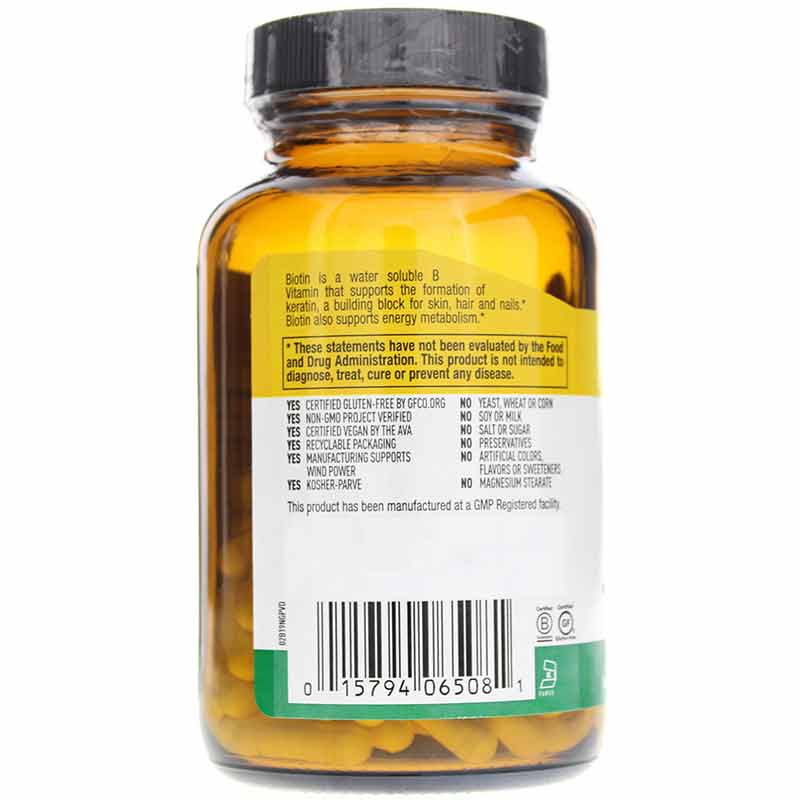 High Potency Biotin 10 Mg, 120 Vegan Capsules, by Country Life, image #3