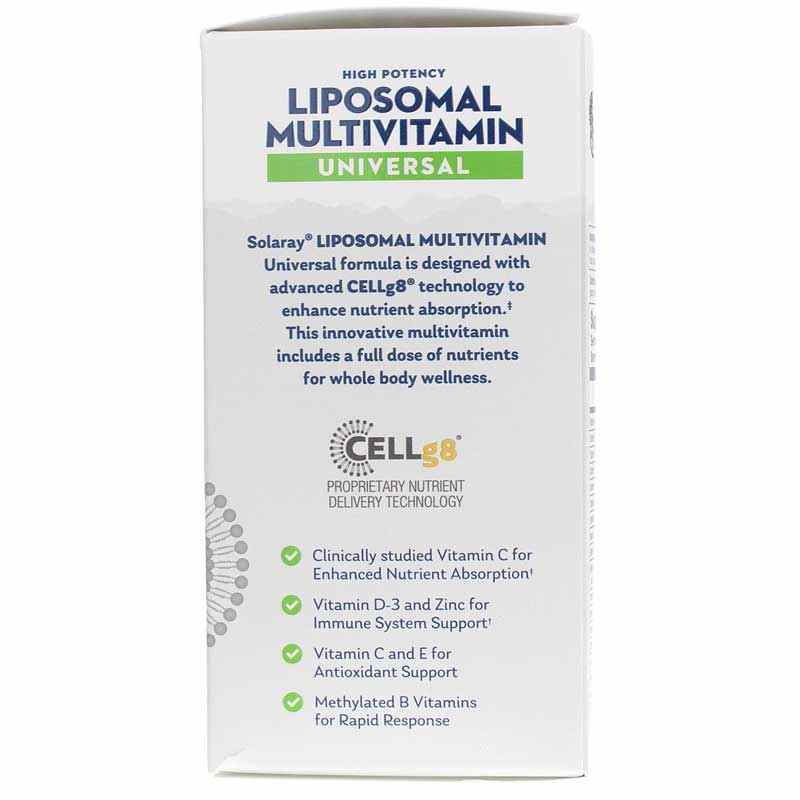 High Potency Liposomal Multivitamin Universal, 60 Veg Capsules, by Solaray, image #2