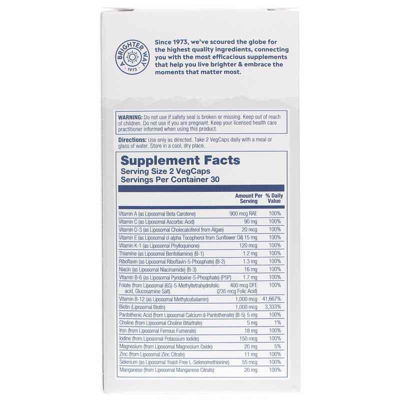 High Potency Liposomal Multivitamin Women's, 60 Veg Capsules, by Solaray, image #3