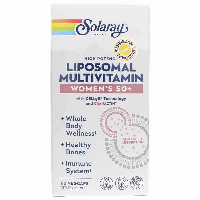 High Potency Liposomal Multivitamin Women's 50+, 60 Veg Capsules, by Solaray
