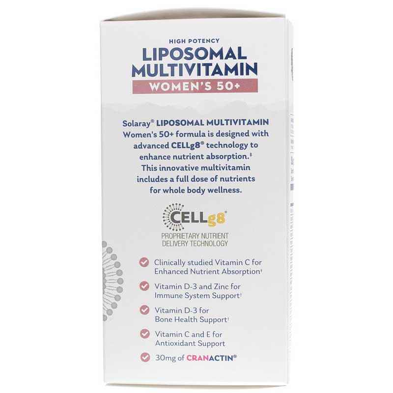 High Potency Liposomal Multivitamin Women's 50+, 60 Veg Capsules, by Solaray, image #2