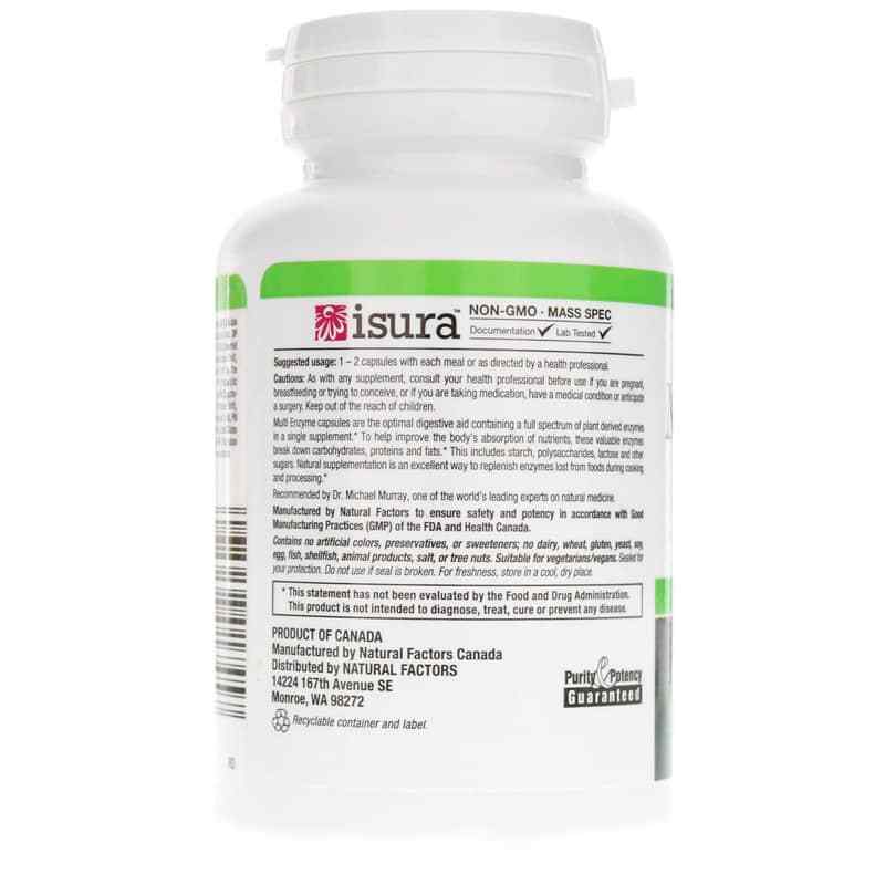 High Potency Multi Enzyme, 60 Veg Capsules, by Natural Factors, image #3