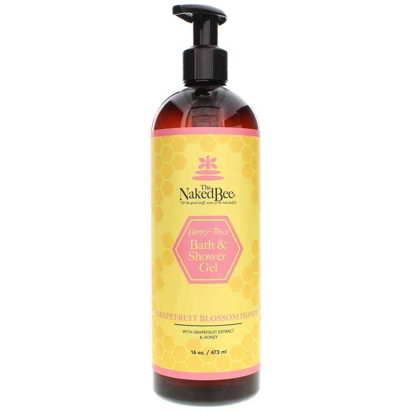 Honey-Thick Bath & Shower Gel, Grapefruit Blossom Honey, by Naked Bee