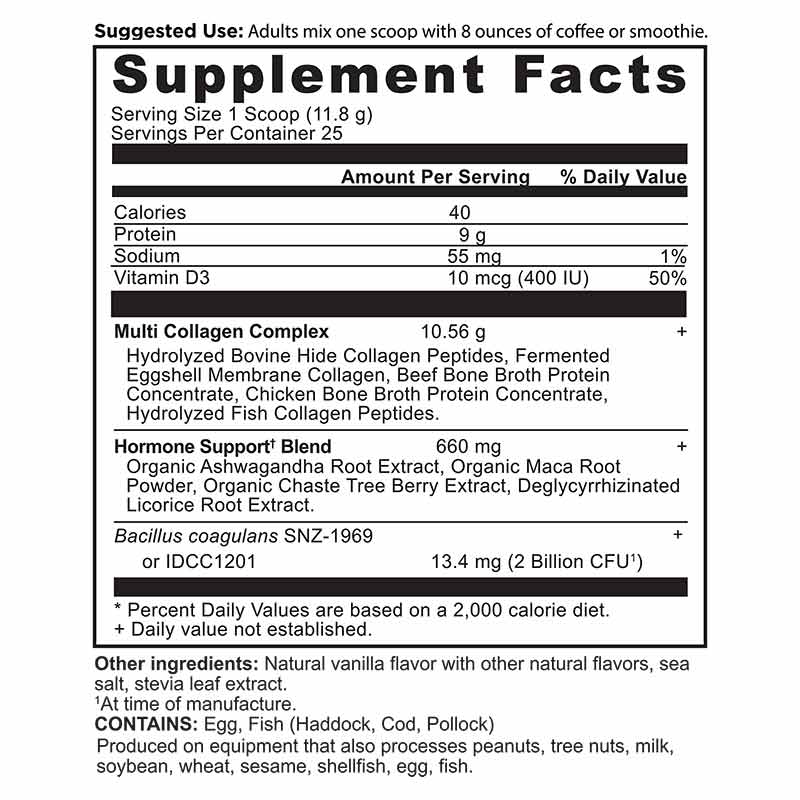 Hormone Balance + Collagen, Vanilla, 25 Servings, by Ancient Nutrition, image #3