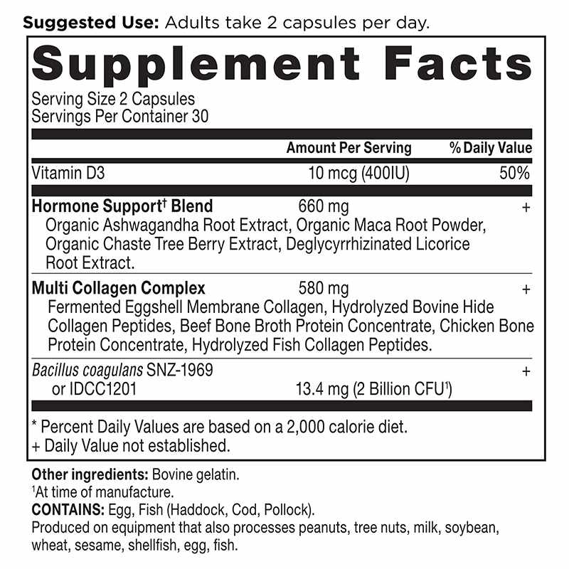Hormone Balance + Collagen Capsules, 60 Capsules, by Ancient Nutrition, image #4