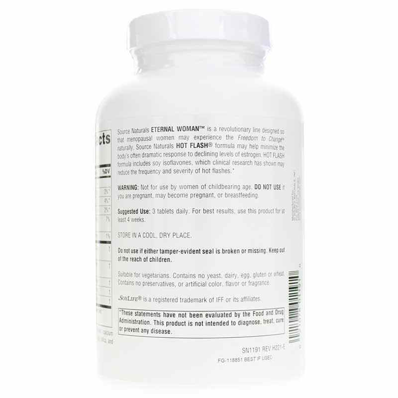 Hot Flash, 180 Tablets, by Source Naturals, image #3