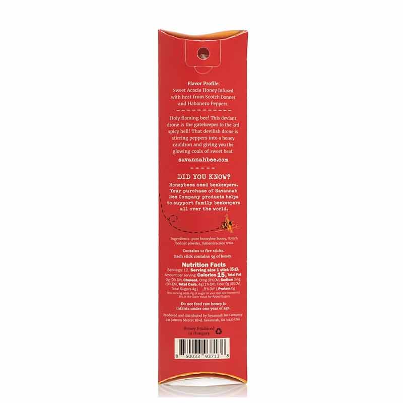 Hot Honey Fire Sticks, 12 Sticks, by Savannah Bee Company, image #2