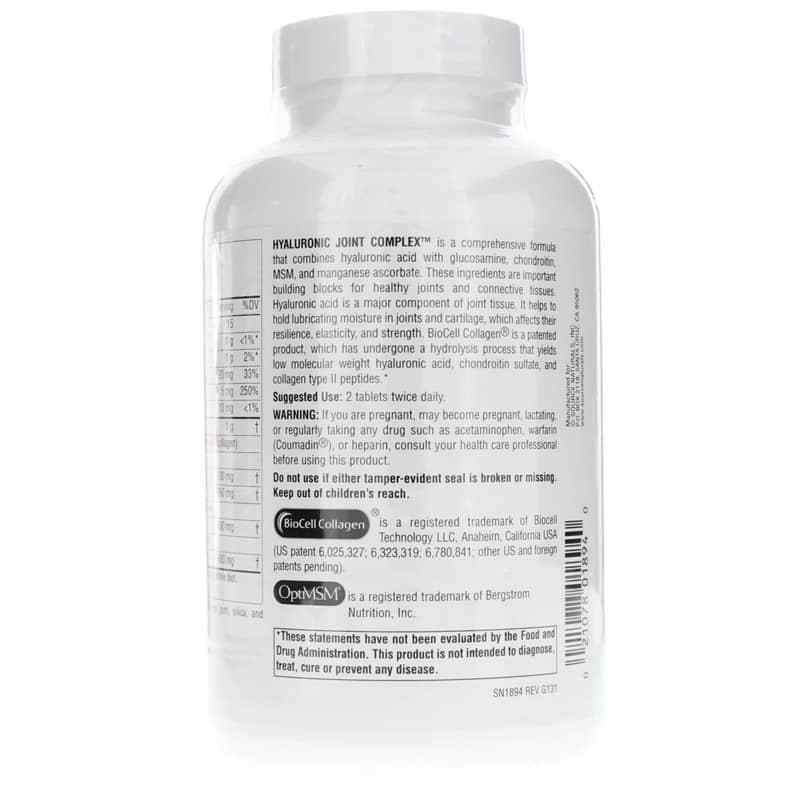 Hyaluronic Joint Complex, 120 Tablets, by Source Naturals, image #3