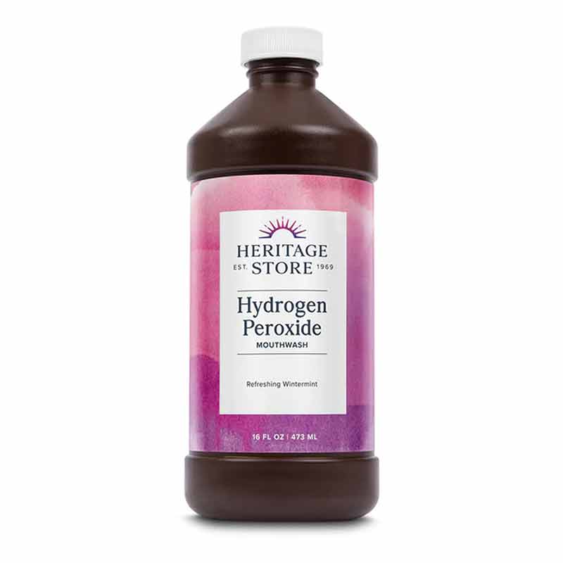 Hydrogen Peroxide Mouthwash, Wintermint, by Heritage Store