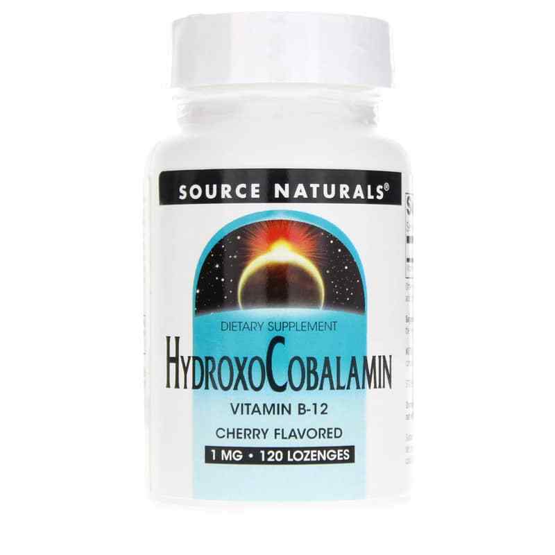 HydroxoCobalamin 1 Mg Cherry, 120 Lozenges, by Source Naturals