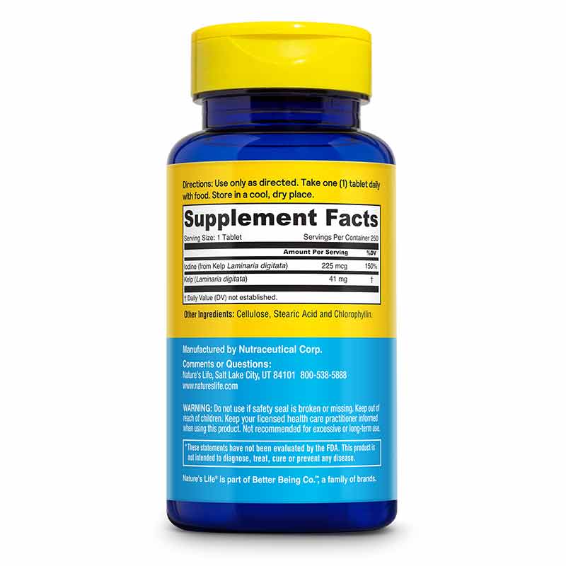 Icelandic Kelp 41 Mg, 250 Tablets, by Natures Life, image #3