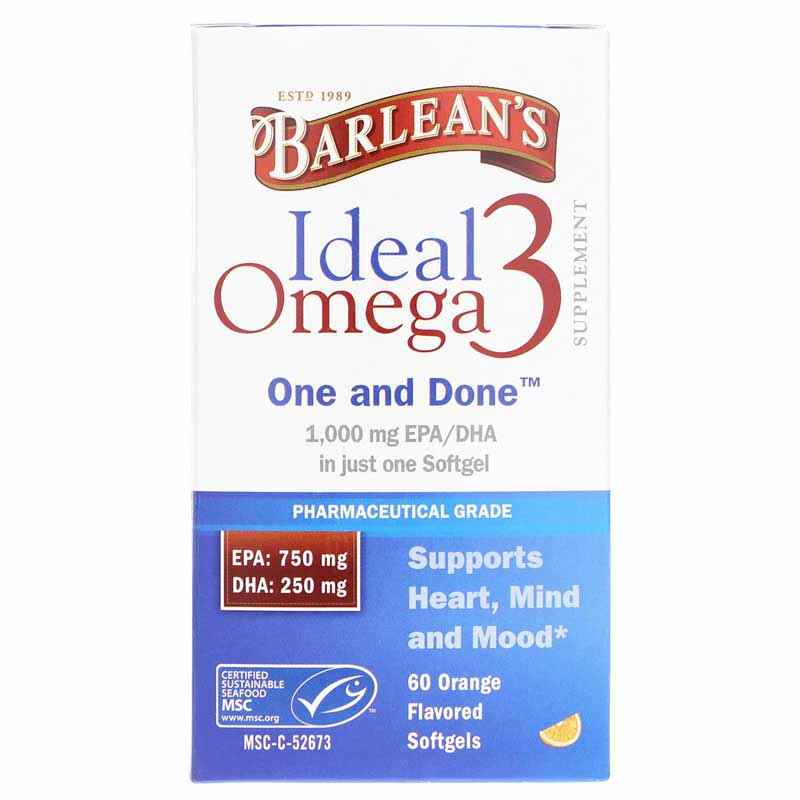 Ideal Omega 3 1,000 Mg, by Barleans Organic Oils