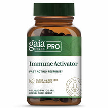 Gaia Herbs Pro Immune Activator bottle with green cap containing 40 dark liquid phyto-capsules.