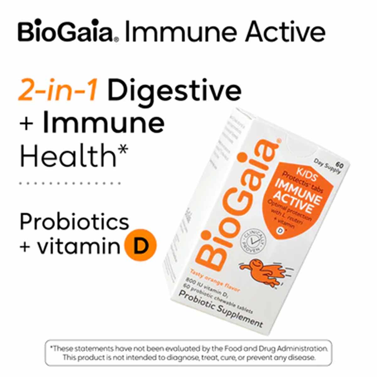 Immune Active Kids Probiotic Chewables, by BioGaia