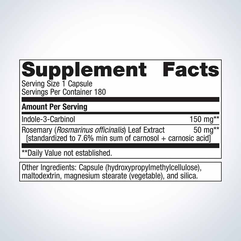 Indole-3-Carbinol, 180 Capsules, by Metagenics, image #2