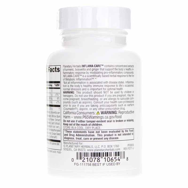 Inflama-Care, 30 Tablets, by Planetary Herbals, image #3