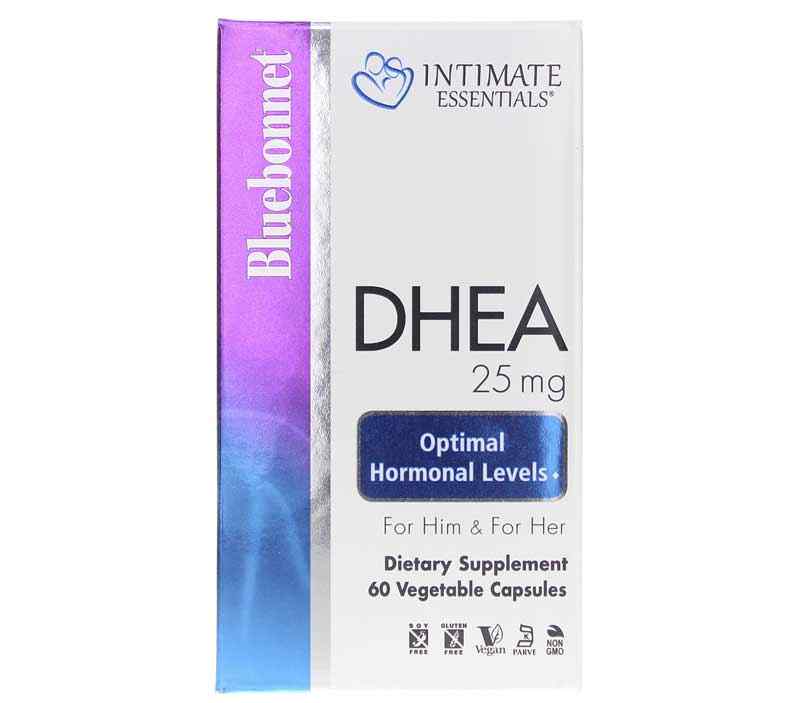 Intimate Essentials DHEA 25 Mg, 60 Veg Capsules, by Bluebonnet