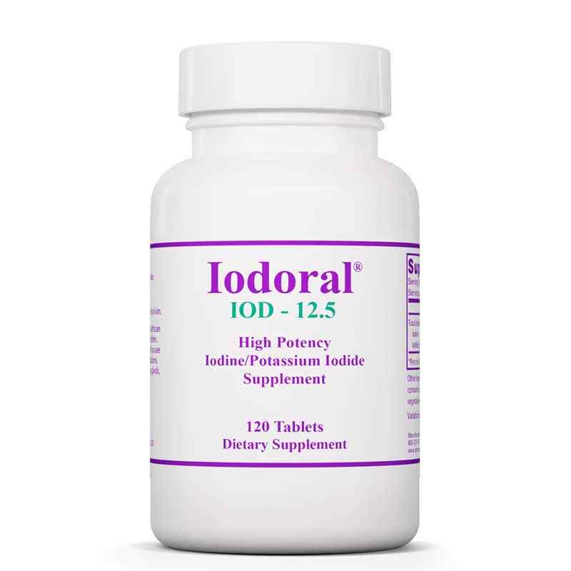 Iodoral 12.5 Mg Iodine/Potassium Iodide, 120 Tablets, by Optimox