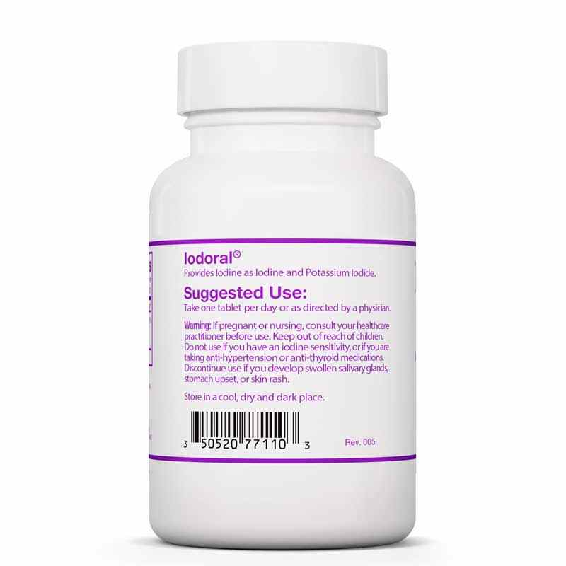 Iodoral 12.5 Mg Iodine/Potassium Iodide, 120 Tablets, by Optimox, image #3