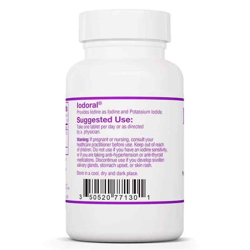 Iodoral 50 Mg Iodine/Potassium Iodide, 60 Tablets, by Optimox, image #3