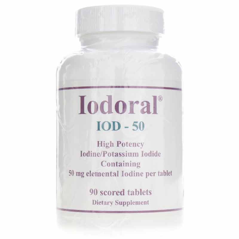 Iodoral 50 Mg Iodine/Potassium Iodide, 90 Tablets, by Optimox