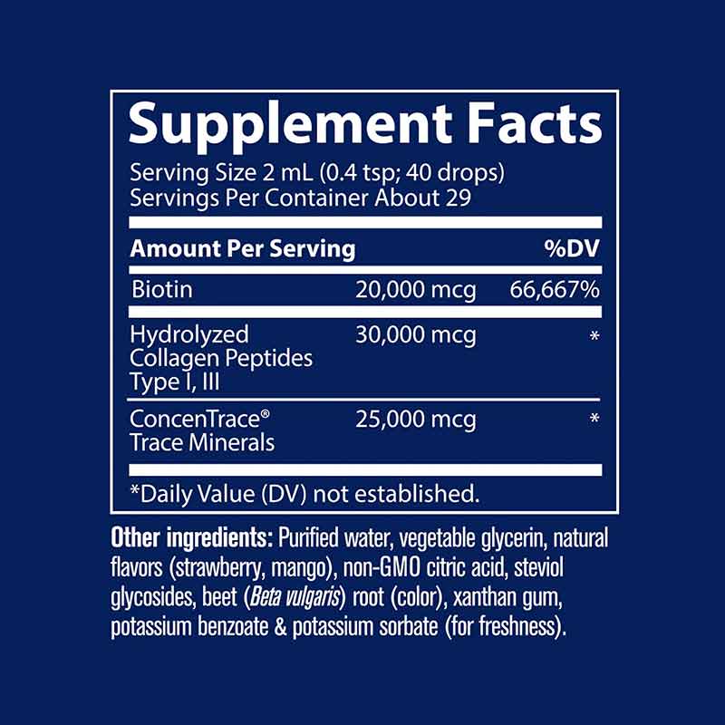 Ionic Biotin + Collagen with Trace Minerals, by Trace Minerals Research, image #2
