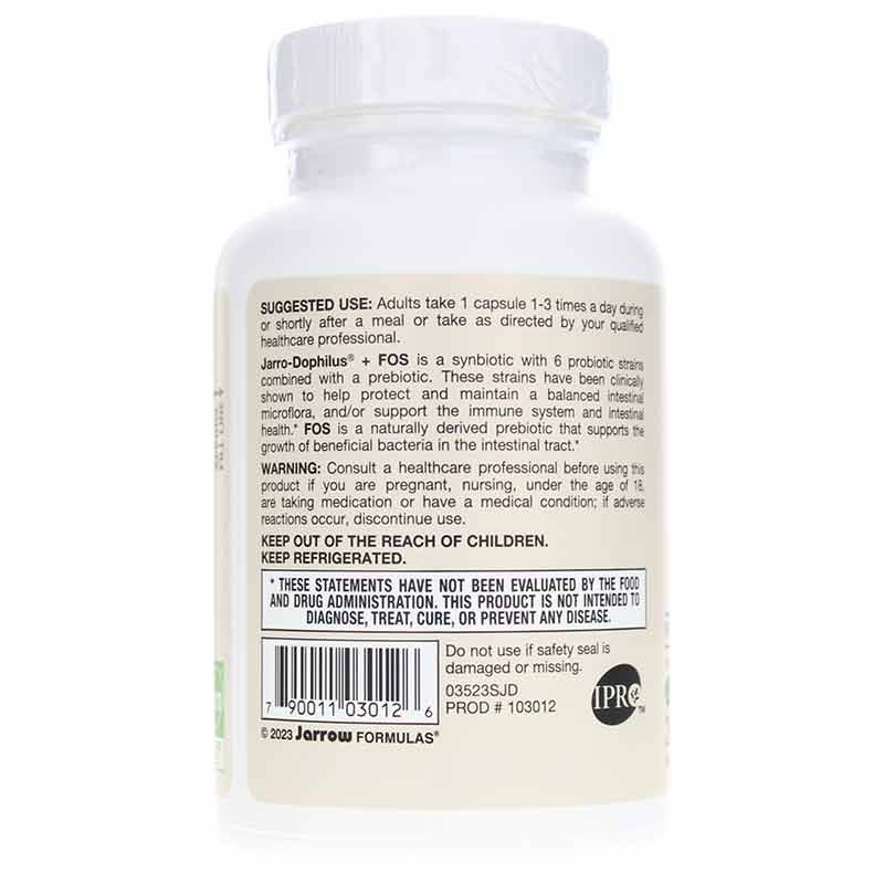 Jarro-Dophilus + FOS 3.4 Billion, 200 Veg Capsules, by Jarrow Formulas, image #3