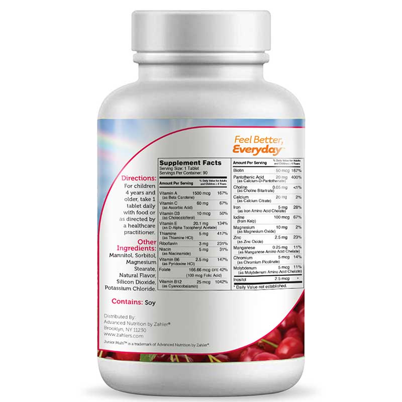 Junior Multi, 90 Chewable Tablets, by Zahler, image #3