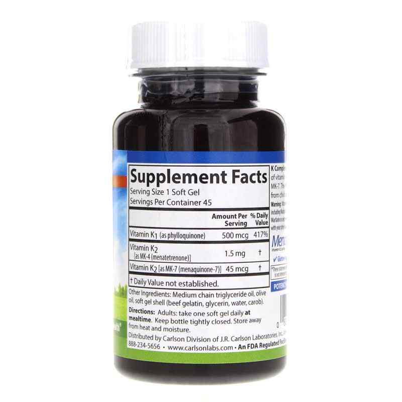 K Complete, 45 Softgels, by Carlson Labs, image #2